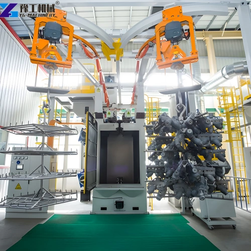 Hook-type shot blasting machine