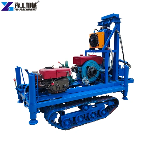 Crawler-mounted water well drilling rig