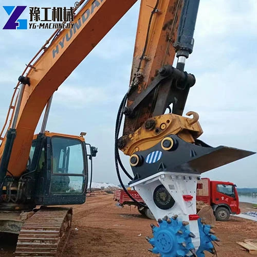 application of excavator drum cutter