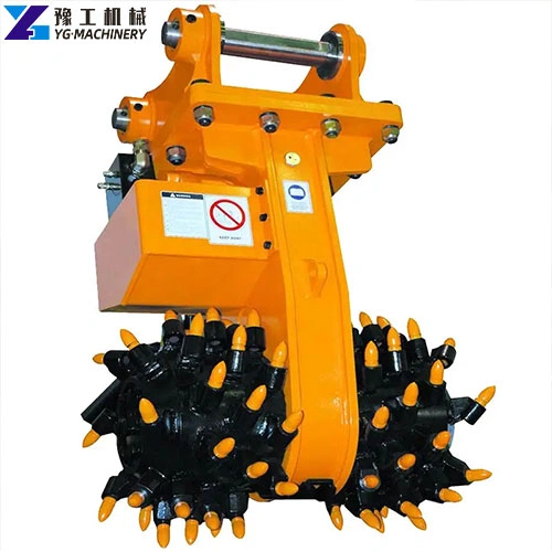 drum cutter attachment for excavator