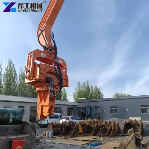 excavator and pile driver