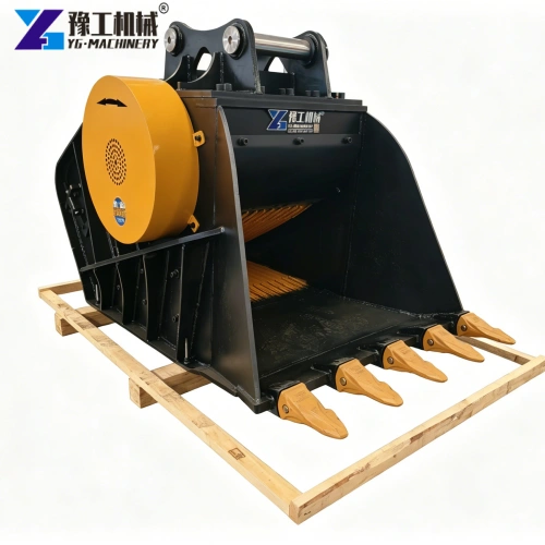 excavator crusher bucket attachment