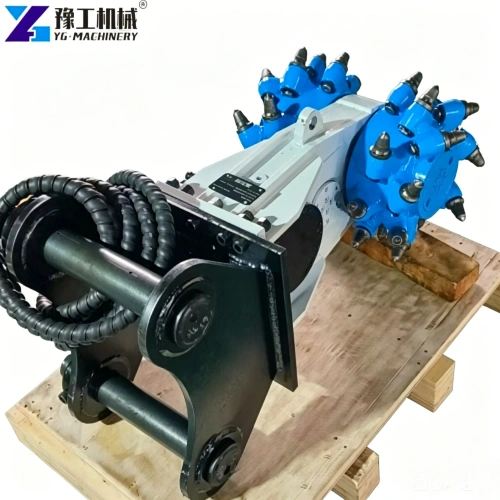excavator rotary drum cutter