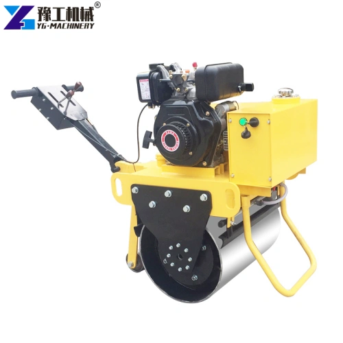walk-behind drum road roller