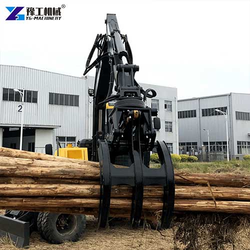 excavator wood grabber