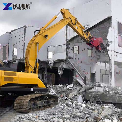 hydraulic concrete pulverizer application