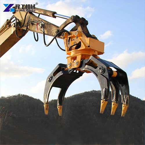 mini excavator log grab
