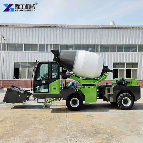 self-loading concrete truck mixer