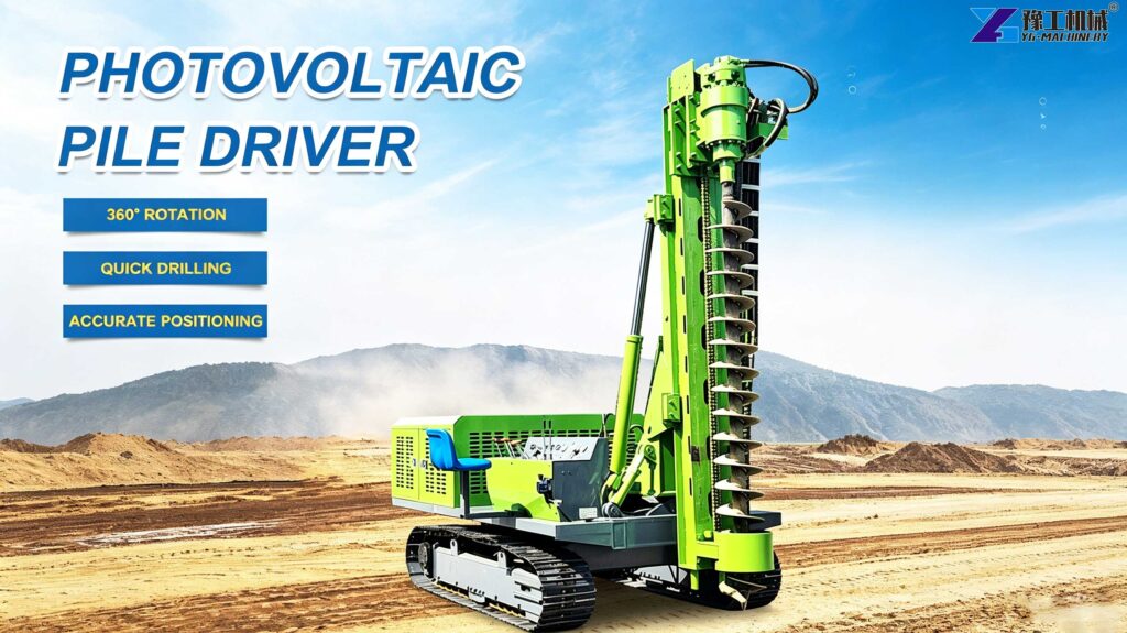 solar pile driver machine