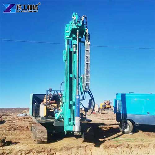 solar piling machine construction site