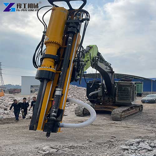 excavator rock drill and splitter application