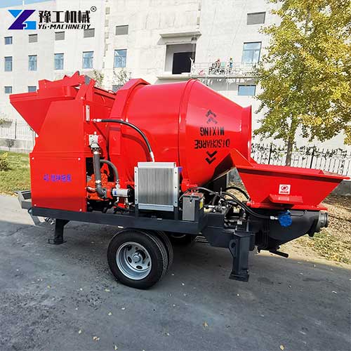 portable concrete mixer with pump