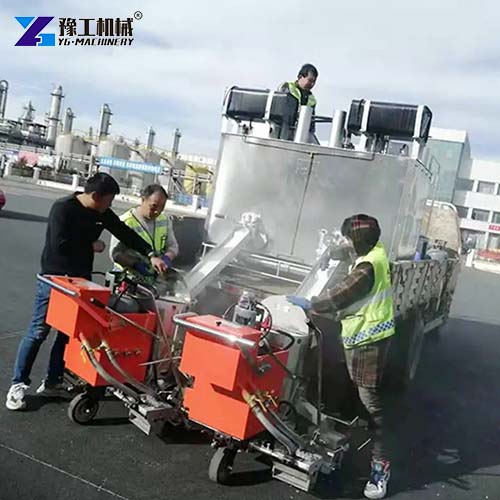 thermoplastic road marking machine operation