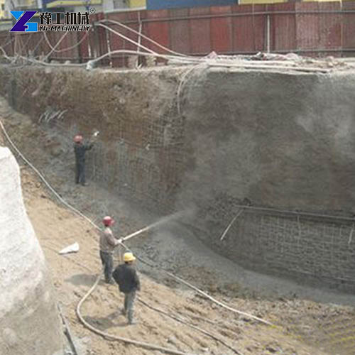 wall plaster spray machine application